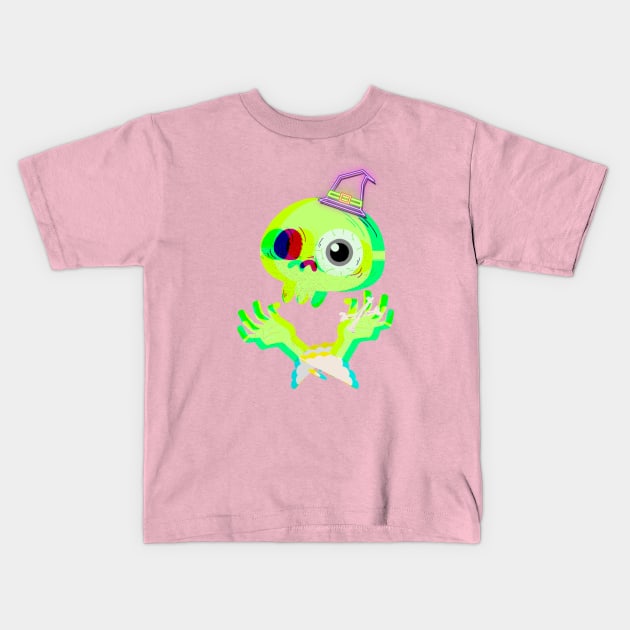 Green hands  ghost Halloween Kids T-Shirt by LuluCybril